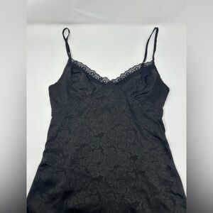 Black floral mini dress